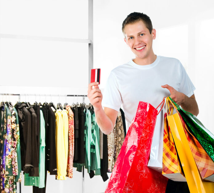 man in shopping