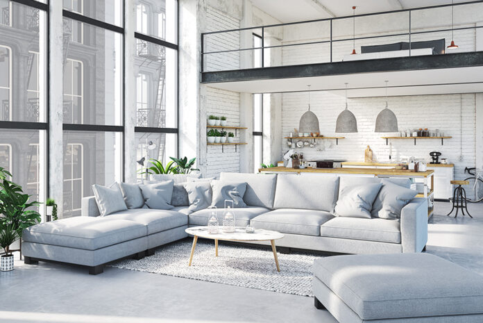 modern loft apartment. 3d rendering