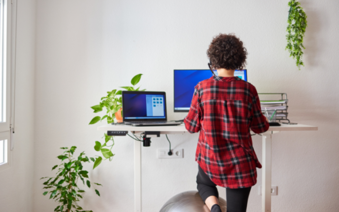 work on standing desk