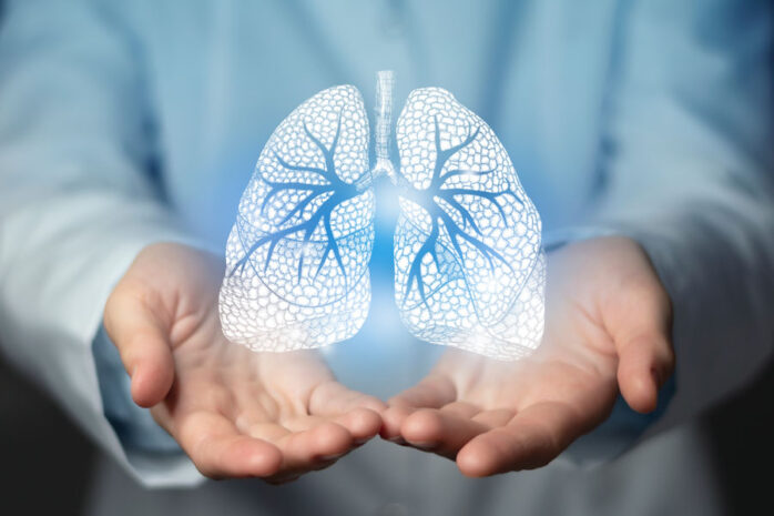 Pulmonologist doctor, lungs specialist. Aesthetic handdrawn high