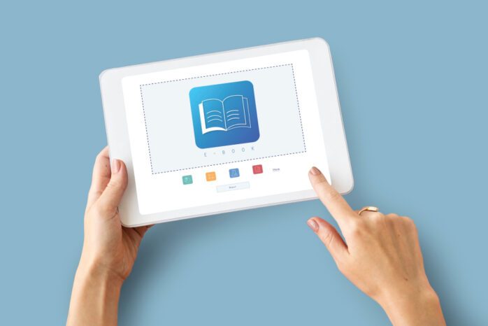e-book-online-learning-education-knowledge-graphic